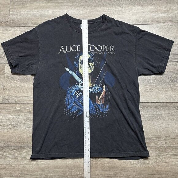 Vintage Y2K Alice Cooper Tour T-Shirt Sz L Rock Band Along Came A Spider 2008 - Picture 8 of 8